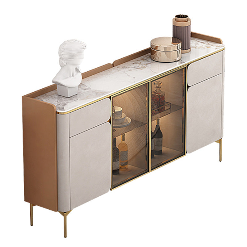 Glam Buffet Sideboard Cabinets Dining Buffet with LED Lights for Living Room