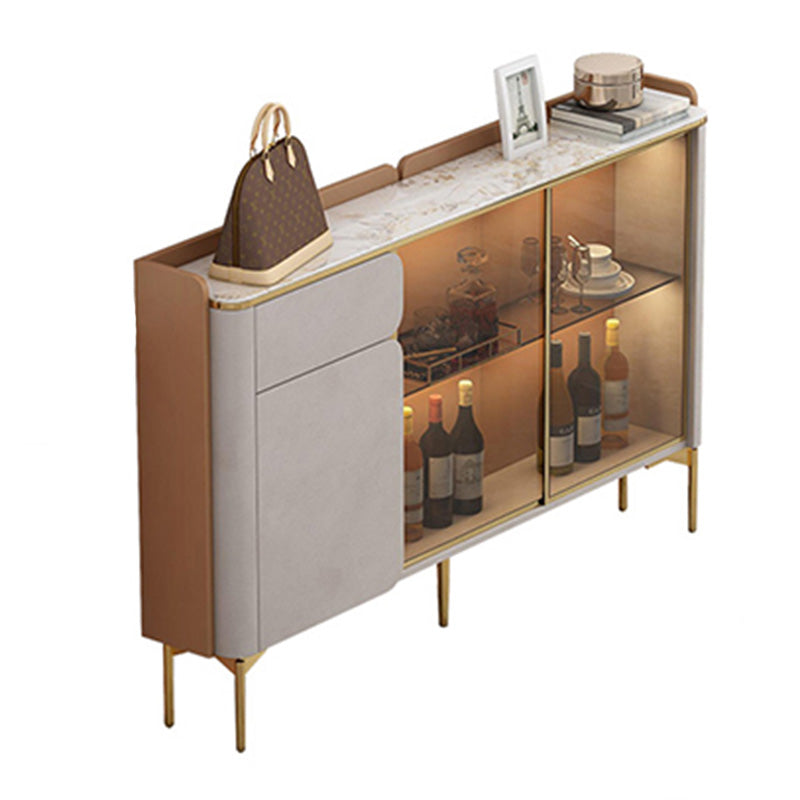 Glam Buffet Sideboard Cabinets Dining Buffet with LED Lights for Living Room