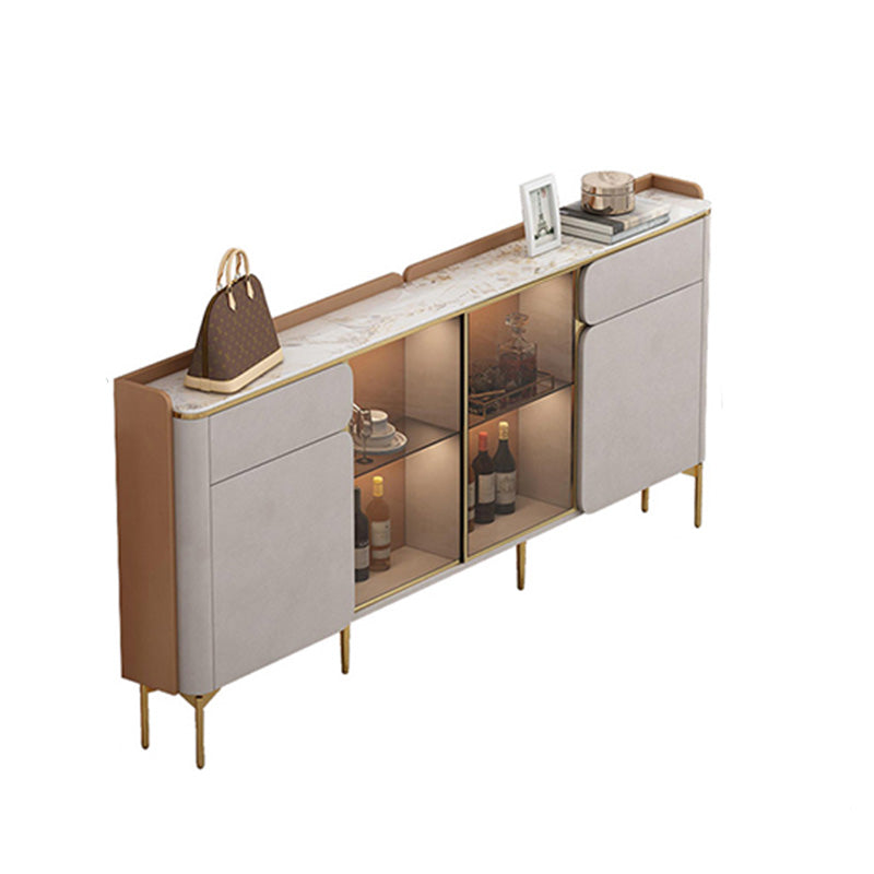 Glam Buffet Sideboard Cabinets Dining Buffet with LED Lights for Living Room