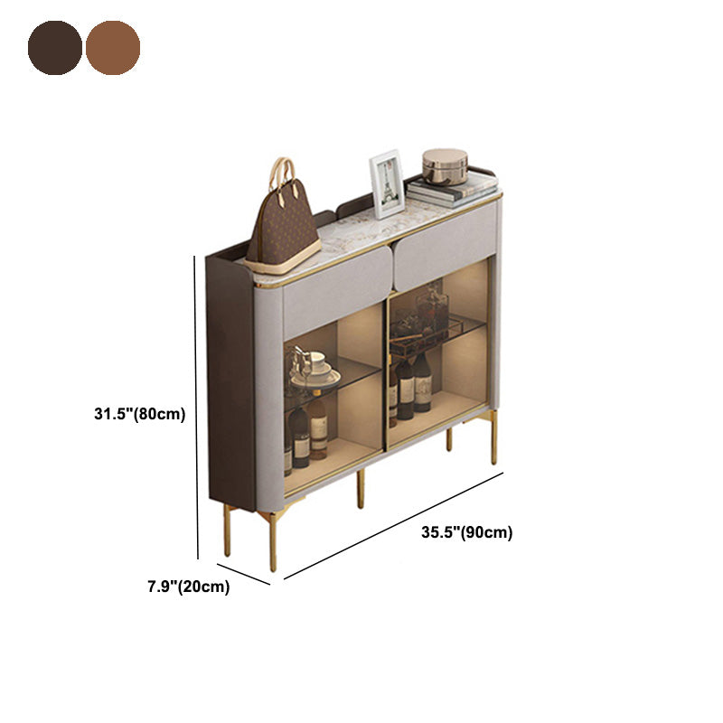 Glam Buffet Sideboard Cabinets Dining Buffet with LED Lights for Living Room