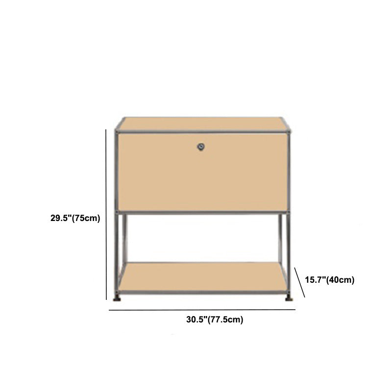 Modern 15.7"W Dining Server Engineered Wood Side Board Locking Cabinets