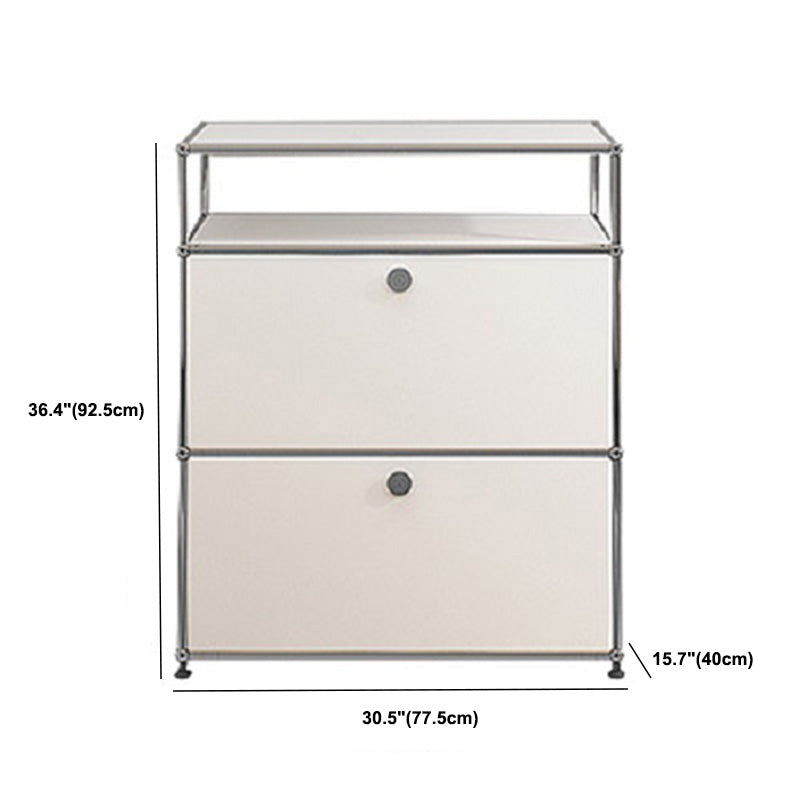 Modern 15.7"W Dining Server Engineered Wood Side Board Locking Cabinets