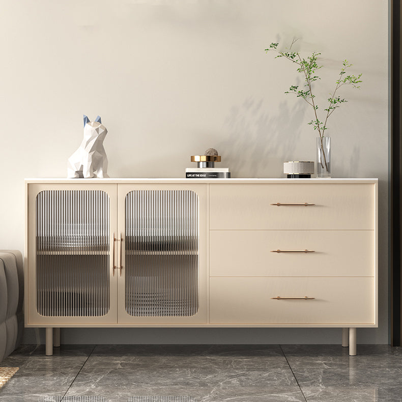 Contemporary Sideboard Buffet with Drawers Wood Buffet Server