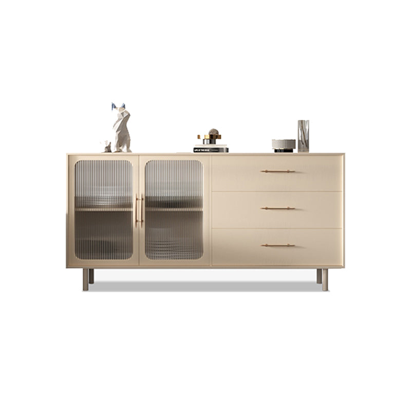 Contemporary Sideboard Buffet with Drawers Wood Buffet Server