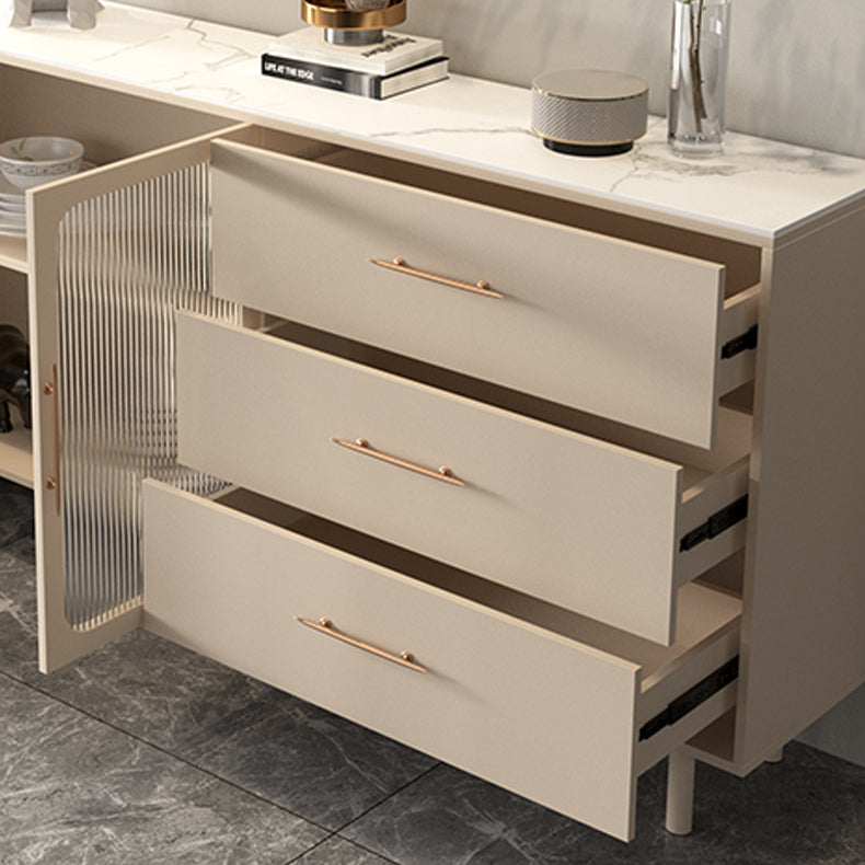 Contemporary Sideboard Buffet with Drawers Wood Buffet Server