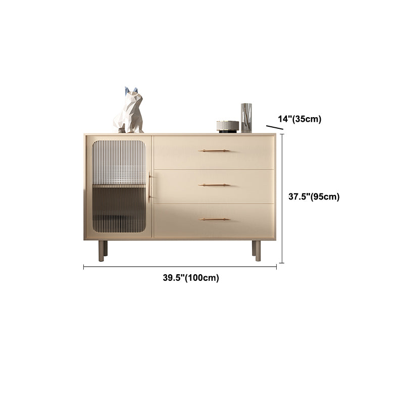 Contemporary Sideboard Buffet with Drawers Wood Buffet Server