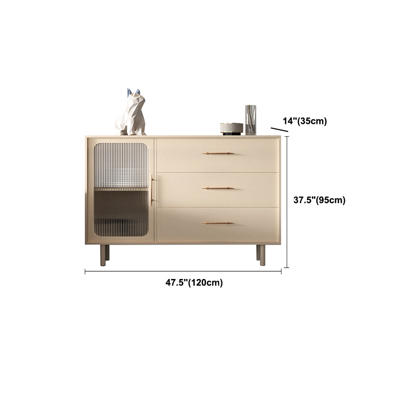 Contemporary Sideboard Buffet with Drawers Wood Buffet Server