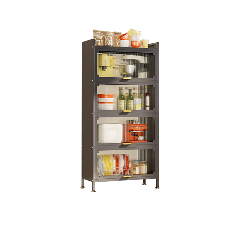 Contemporary Dining Server Steel and Acrylic Buffet Server for Kitchen