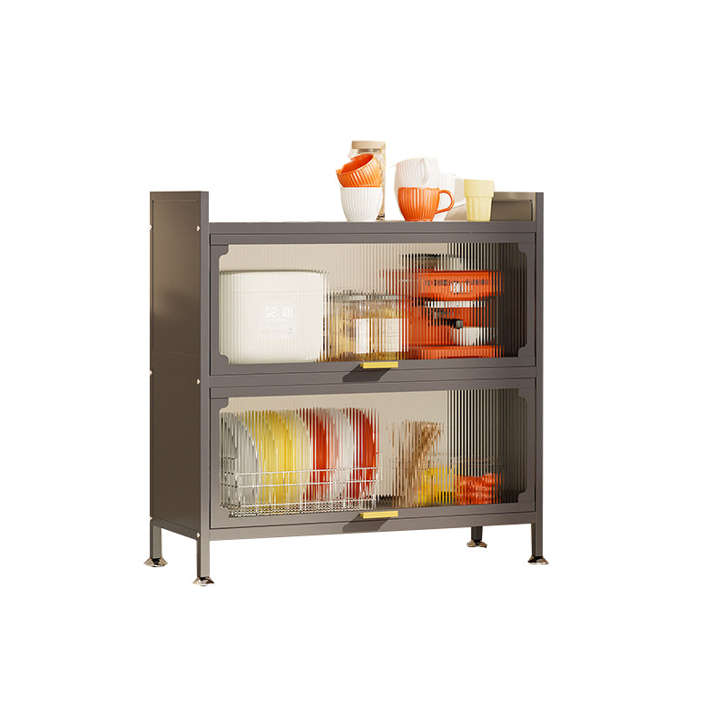 Contemporary Dining Server Steel and Acrylic Buffet Server for Kitchen