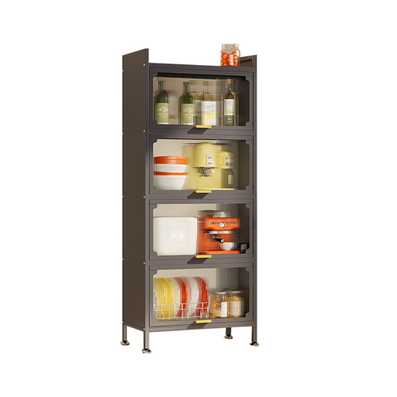 Contemporary Dining Server Steel and Acrylic Buffet Server for Kitchen