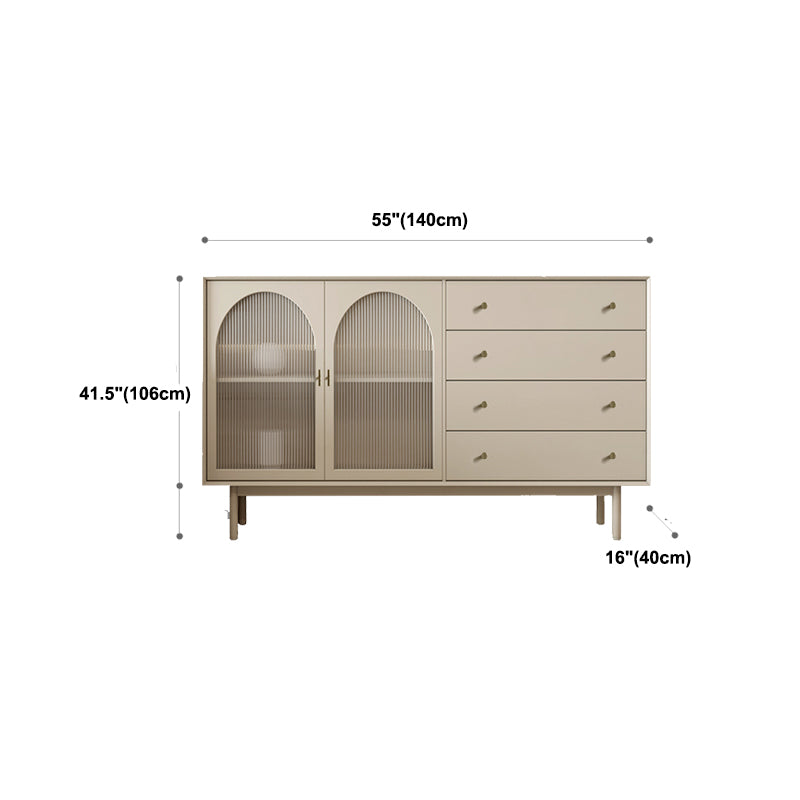 Contemporary Dining Buffet with Drawers Wood Buffet Server for Kitchen