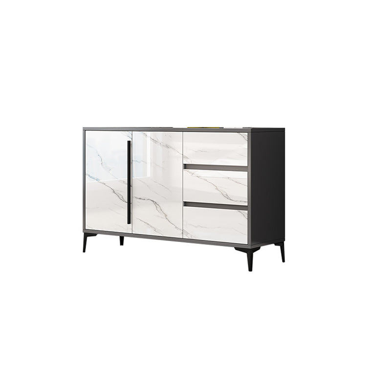 Engineered Wood Buffet Server with Drawers Modern Sideboard Table