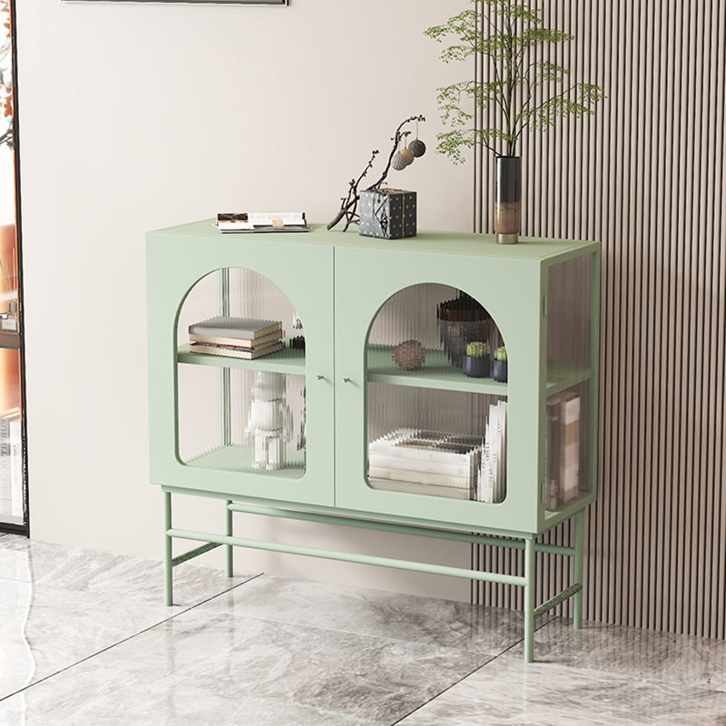 2 Doors Dining Server with Metal Frame Modern Home Sideboard with Cabinets