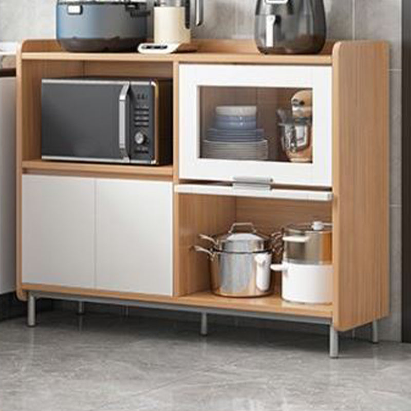 Engineered Wood Buffet Server Contemporary Dining Server for Living Room