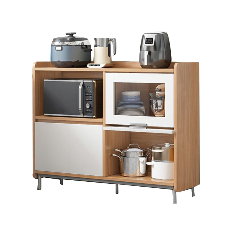 Engineered Wood Buffet Server Contemporary Dining Server for Living Room