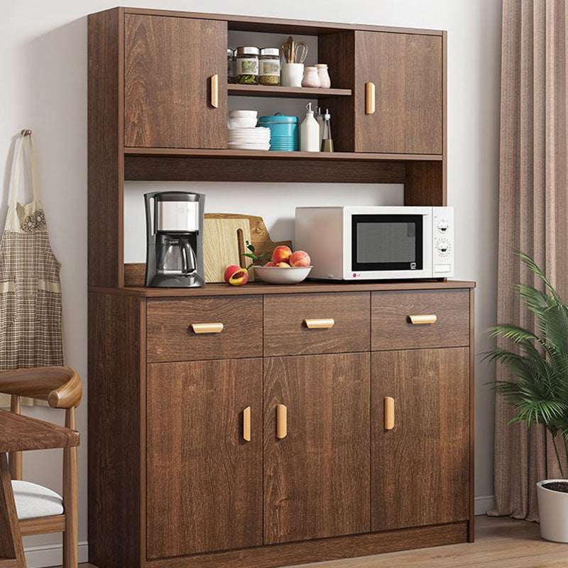 Contemporary Dining Server with Drawers Engineered Wood Buffet Server