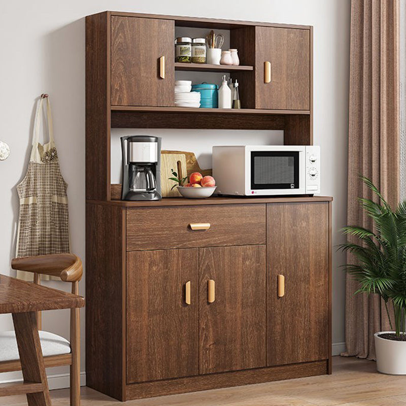 Contemporary Dining Server with Drawers Engineered Wood Buffet Server