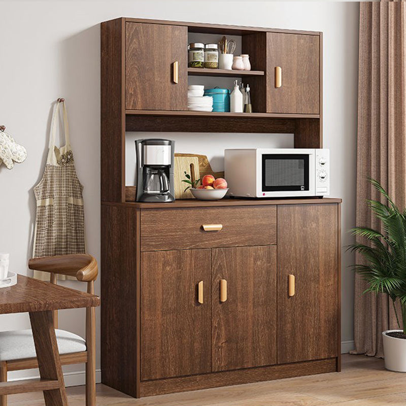 Contemporary Dining Server with Drawers Engineered Wood Buffet Server