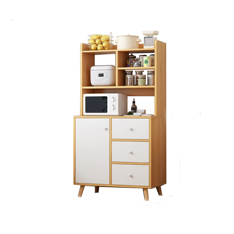 Contemporary Dining Server with Drawers Engineered Wood Buffet Server