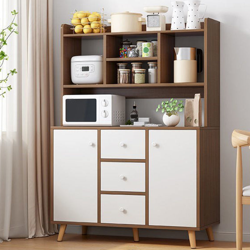 Contemporary Dining Server with Drawers Engineered Wood Buffet Server