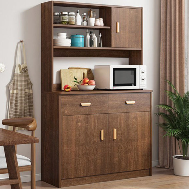 Contemporary Dining Server with Drawers Engineered Wood Buffet Server