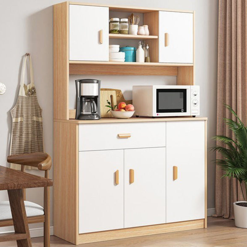 Contemporary Dining Server with Drawers Engineered Wood Buffet Server