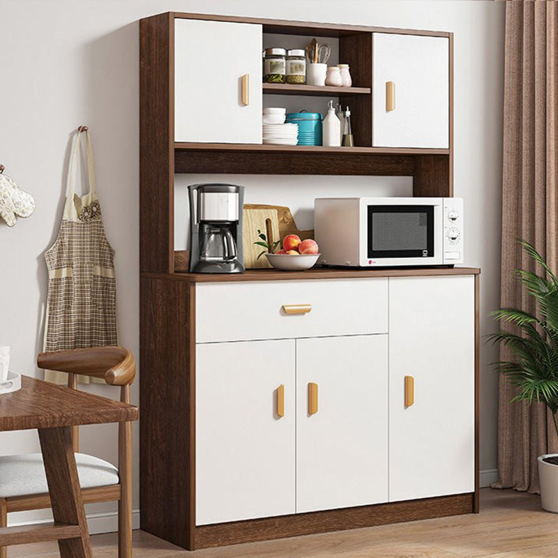 Contemporary Dining Server with Drawers Engineered Wood Buffet Server