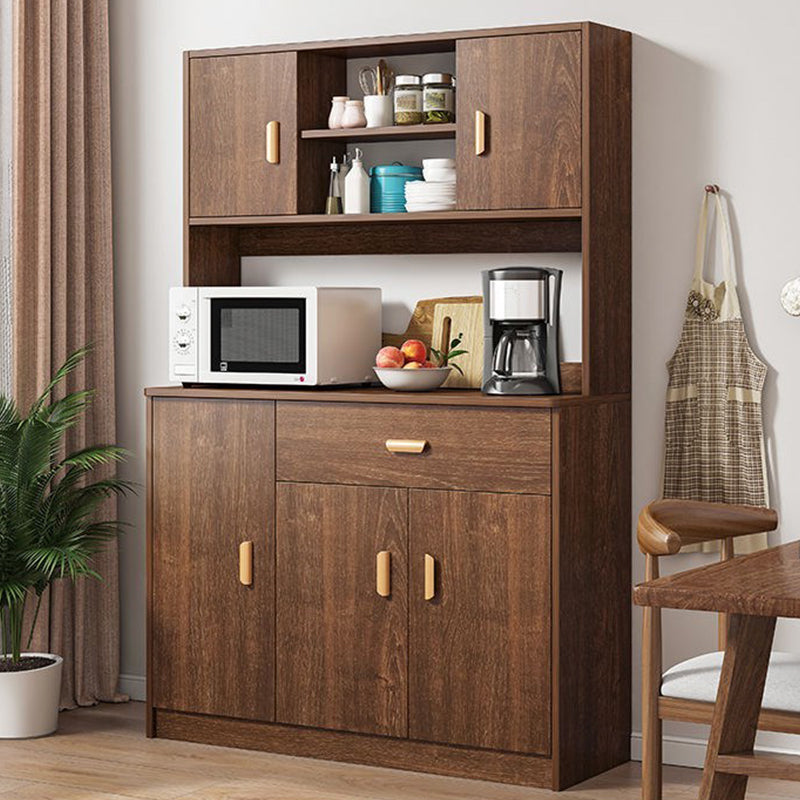 Contemporary Dining Server with Drawers Engineered Wood Buffet Server