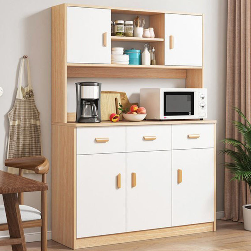 Contemporary Dining Server with Drawers Engineered Wood Buffet Server