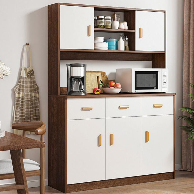 Contemporary Dining Server with Drawers Engineered Wood Buffet Server