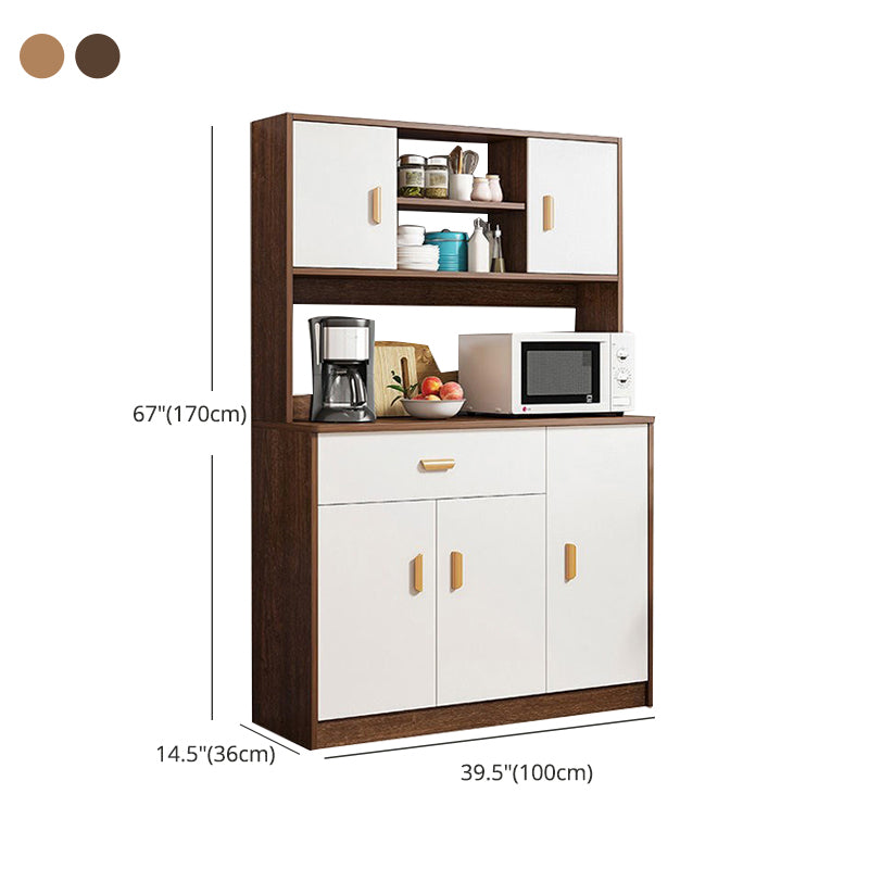 Contemporary Dining Server with Drawers Engineered Wood Buffet Server