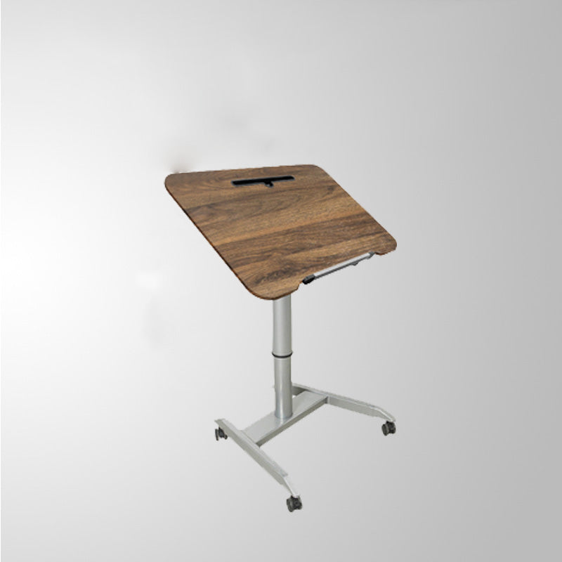 Contemporary Writing Desk Home or Office with Caster Wheels Desk with Metal Legs