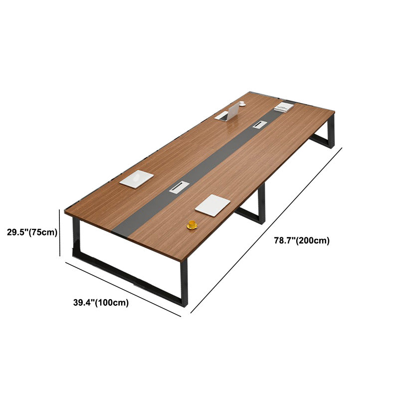 Contemporary Office Desk Sled Computer Desk in Matte Finish for Office