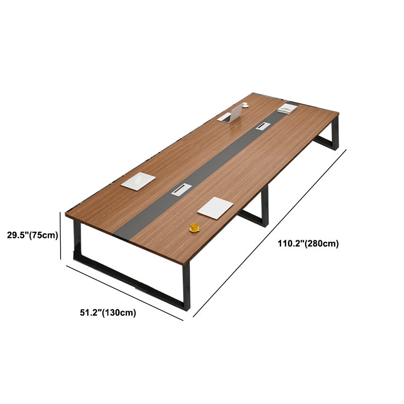 Contemporary Office Desk Sled Computer Desk in Matte Finish for Office