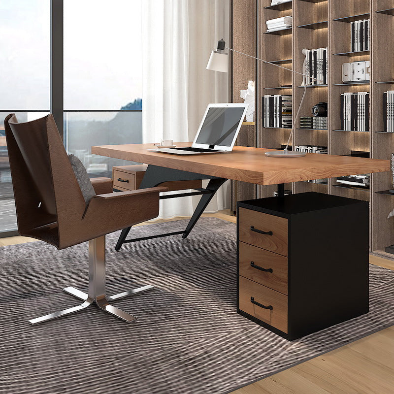 Contemporary Office Desk Rectangular Solid Wood Executive Desks