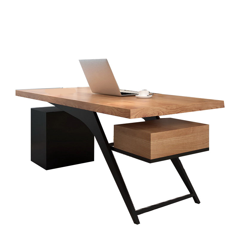 Contemporary Office Desk Rectangular Solid Wood Executive Desks