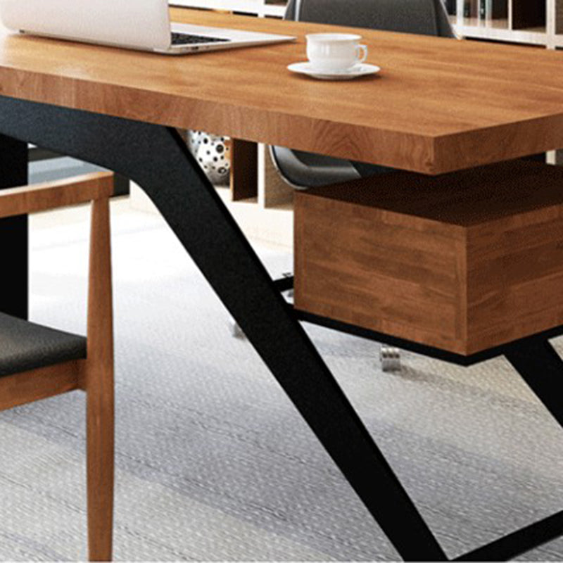 Contemporary Office Desk Rectangular Solid Wood Executive Desks