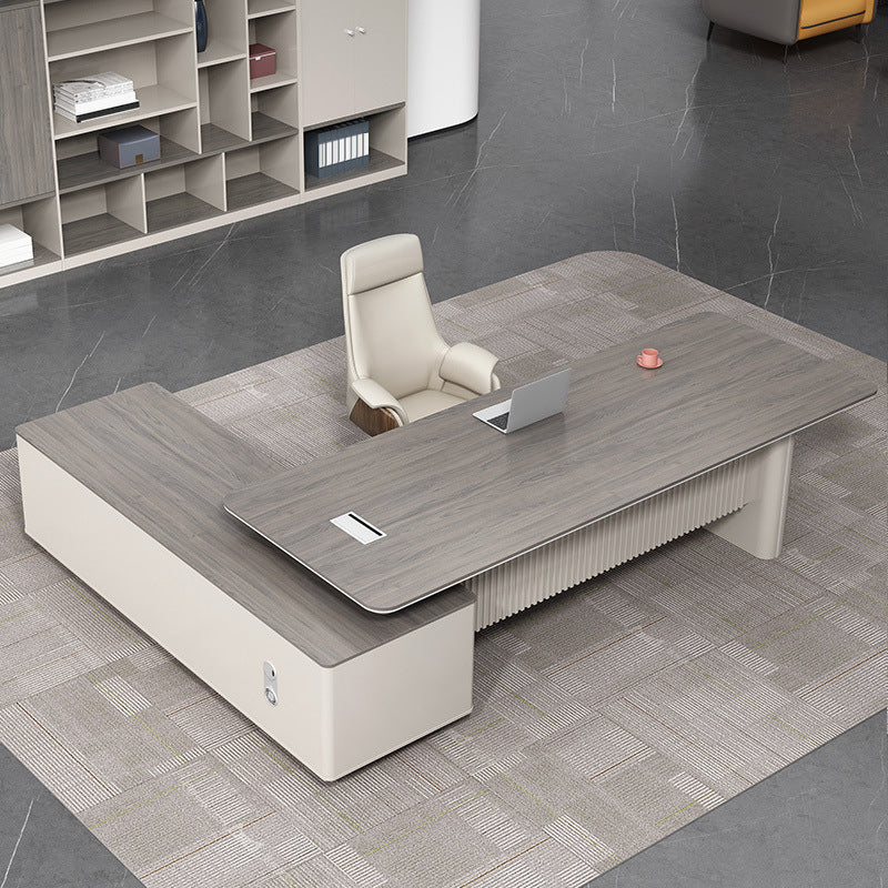 Modern L-Shape Office Desk with Storage and Cabinet Executive Desk