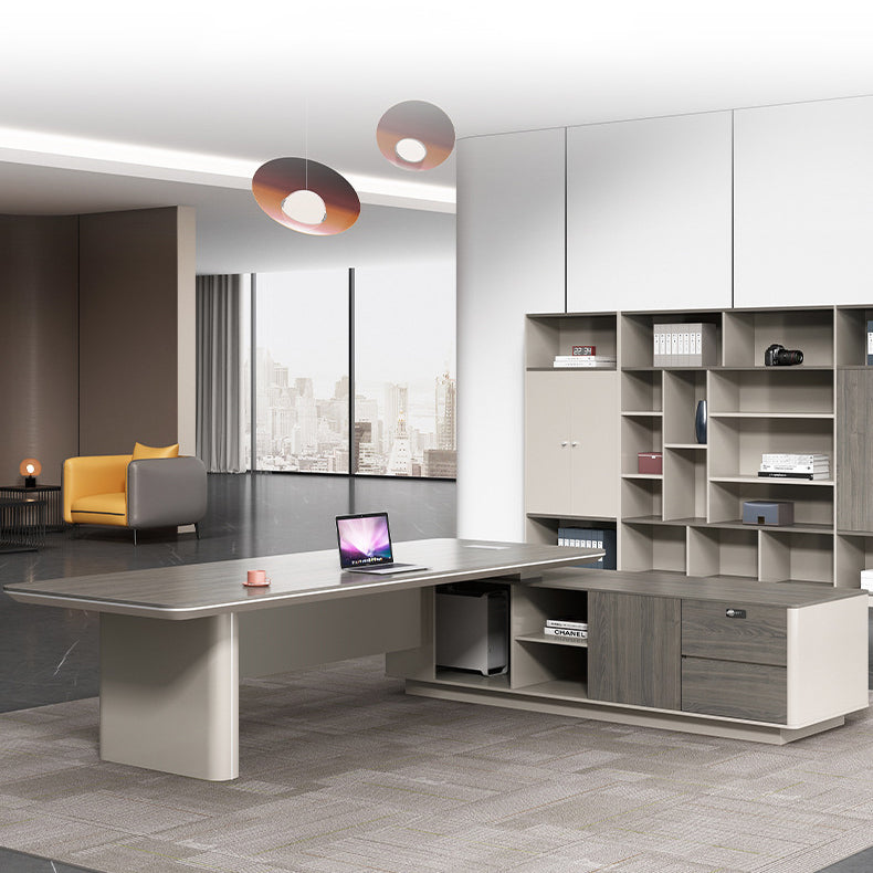 Modern L-Shape Office Desk with Storage and Cabinet Executive Desk