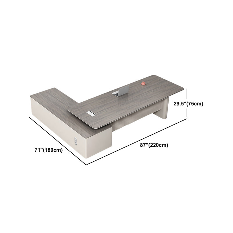 Modern L-Shape Office Desk with Storage and Cabinet Executive Desk