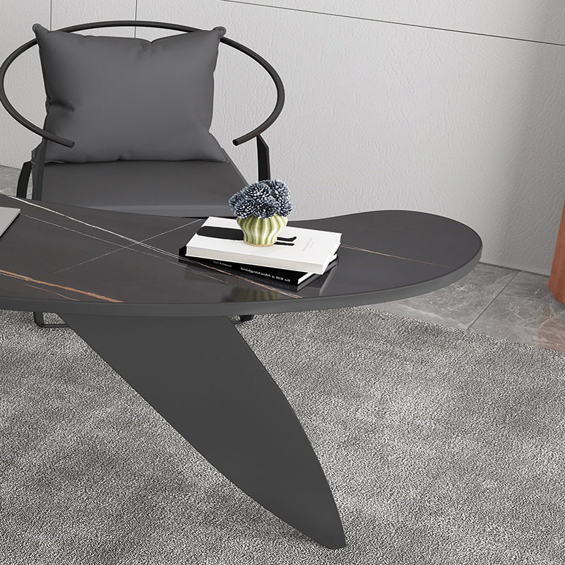 Contemporary Office Desk Black Writing Desk with Iron Pin Legs