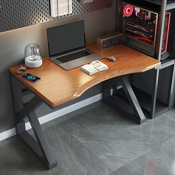 Industrial Rectangular Gaming Desk Wood Writing Desk for Home