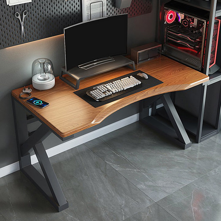 Industrial Rectangular Gaming Desk Wood Writing Desk for Home