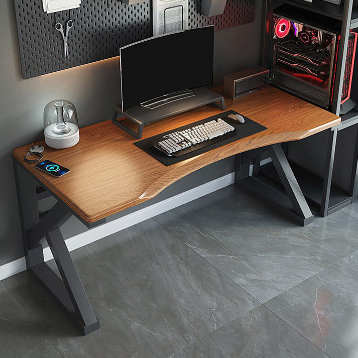 Industrial Rectangular Gaming Desk Wood Writing Desk for Home