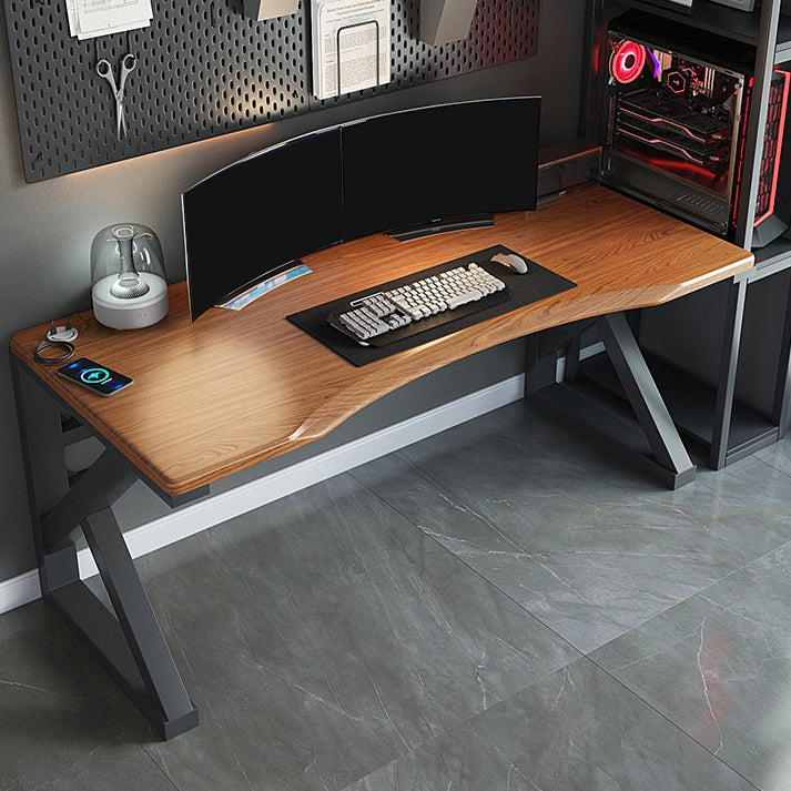 Industrial Rectangular Gaming Desk Wood Writing Desk for Home