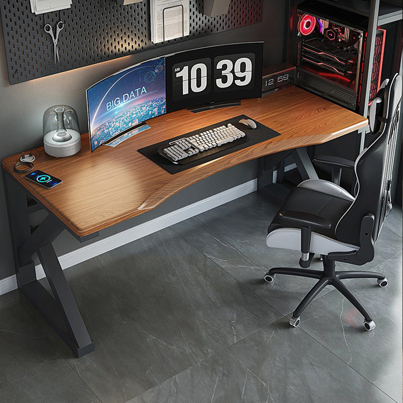 Industrial Rectangular Gaming Desk Wood Writing Desk for Home