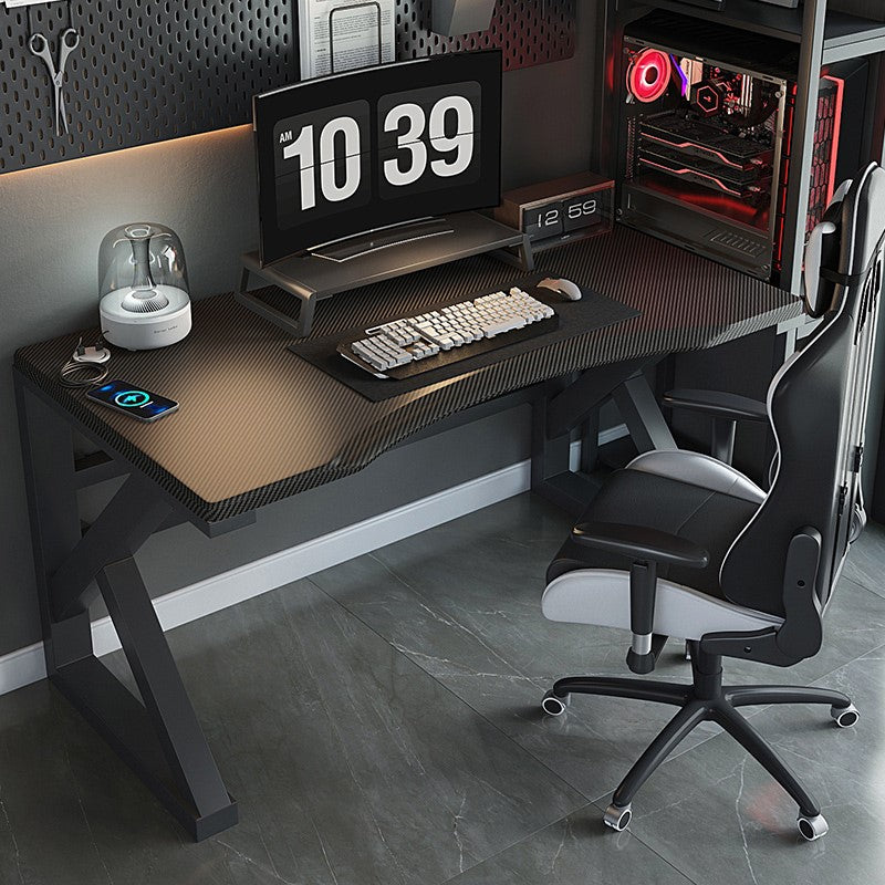 Industrial Rectangular Gaming Desk Wood Writing Desk for Home