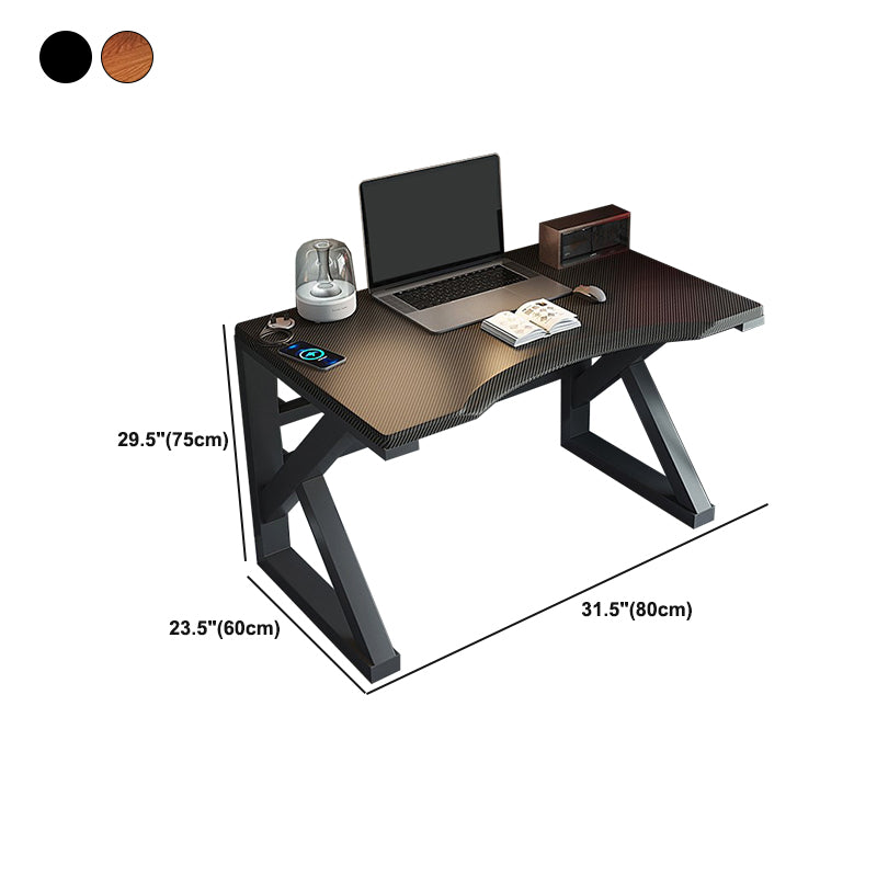 Industrial Rectangular Gaming Desk Wood Writing Desk for Home