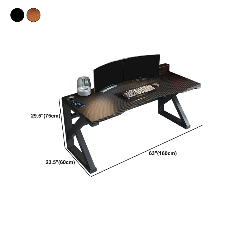 Industrial Rectangular Gaming Desk Wood Writing Desk for Home