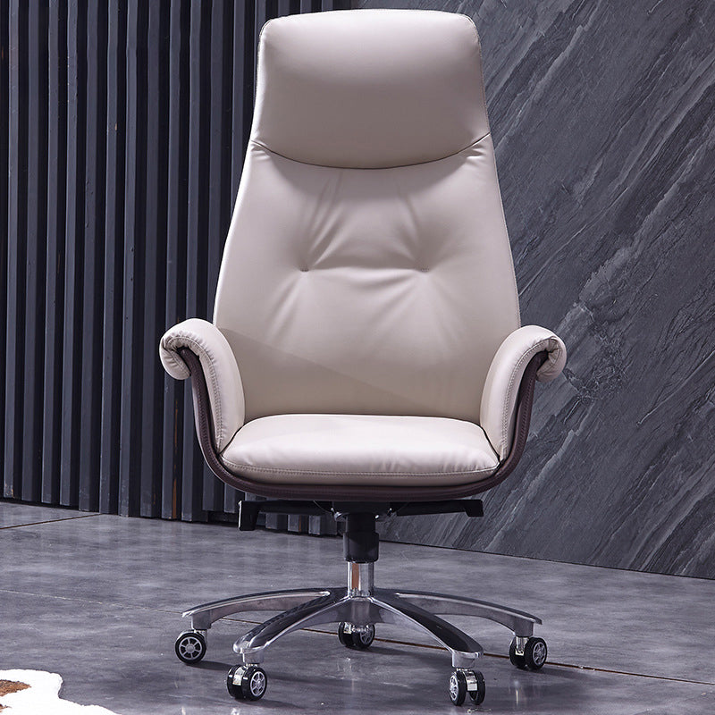 Padded Arms Swivel Chair Executive Chair High Back Chair Upholstered Ergonomic